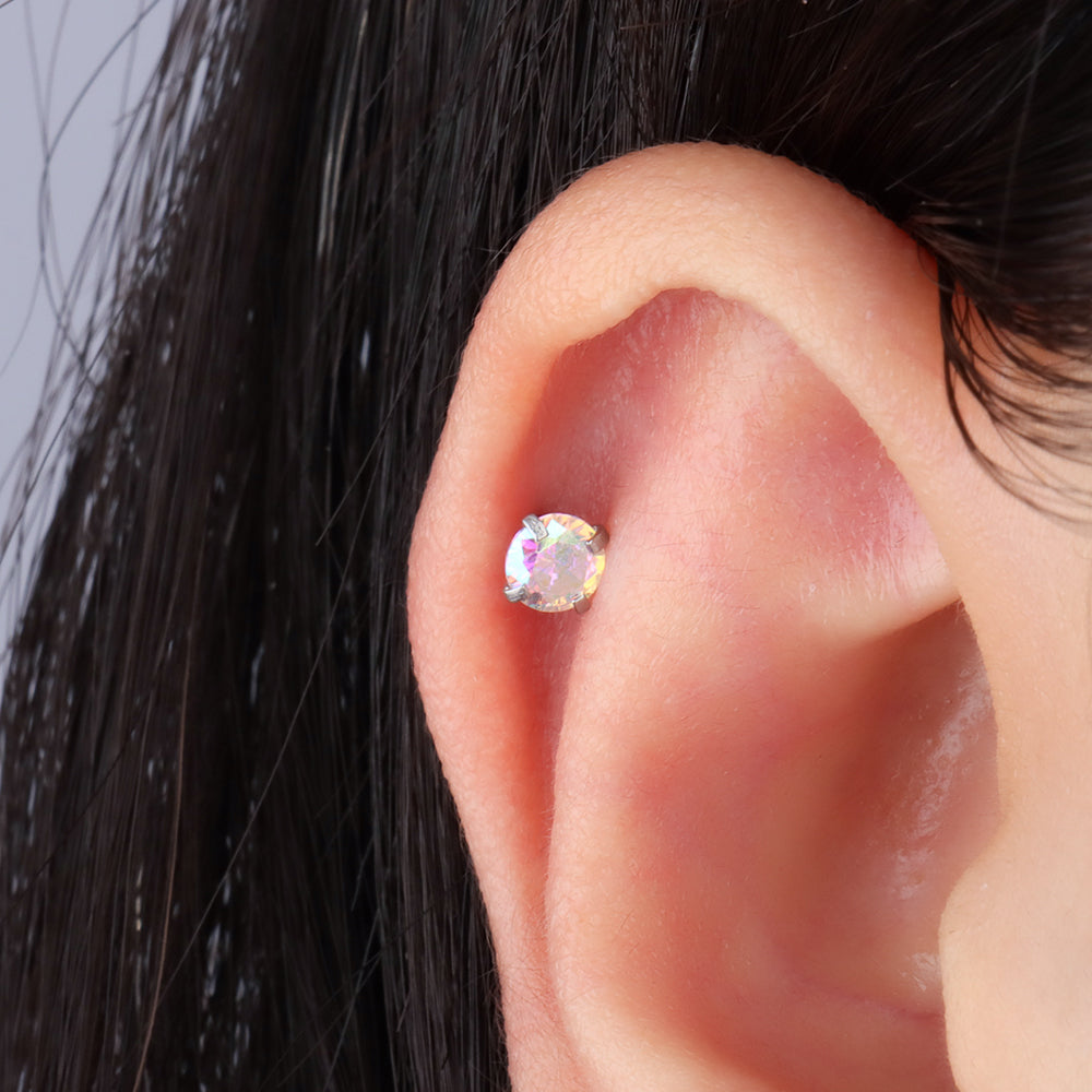 Basic Colorful Gem Stud - OhmoJewelry