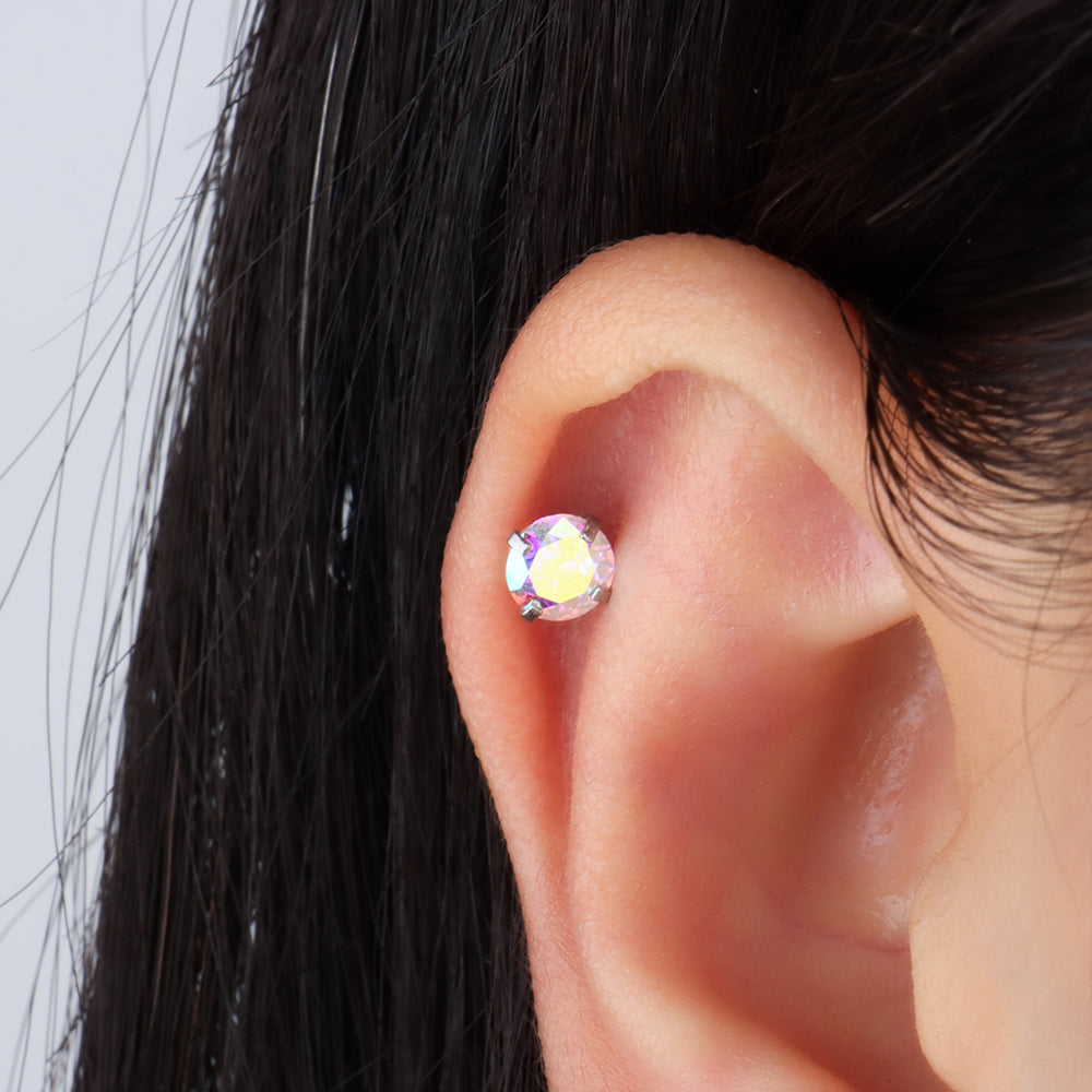 Basic Colorful Gem Stud - OhmoJewelry