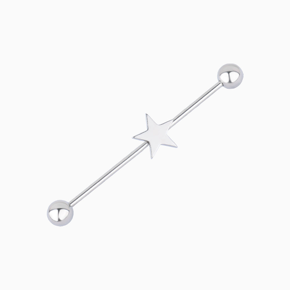 Premium Star Industrial Piercing - OhmoJewelry