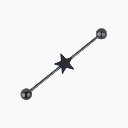 Premium Star Industrial Piercing - OhmoJewelry