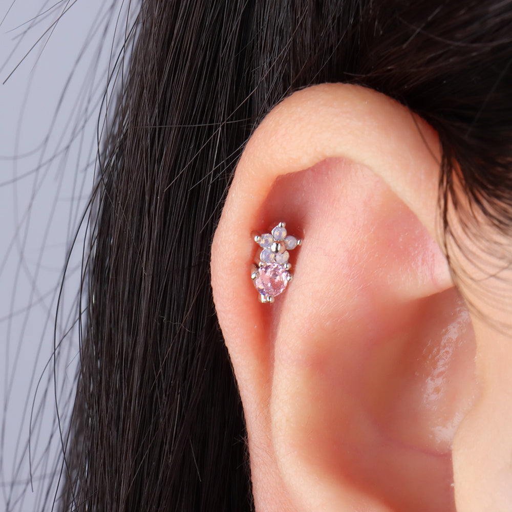 Sweet Dream Flower Stud - Stainless Steel - Upper Lobe, Helix - Oumo Jewelry