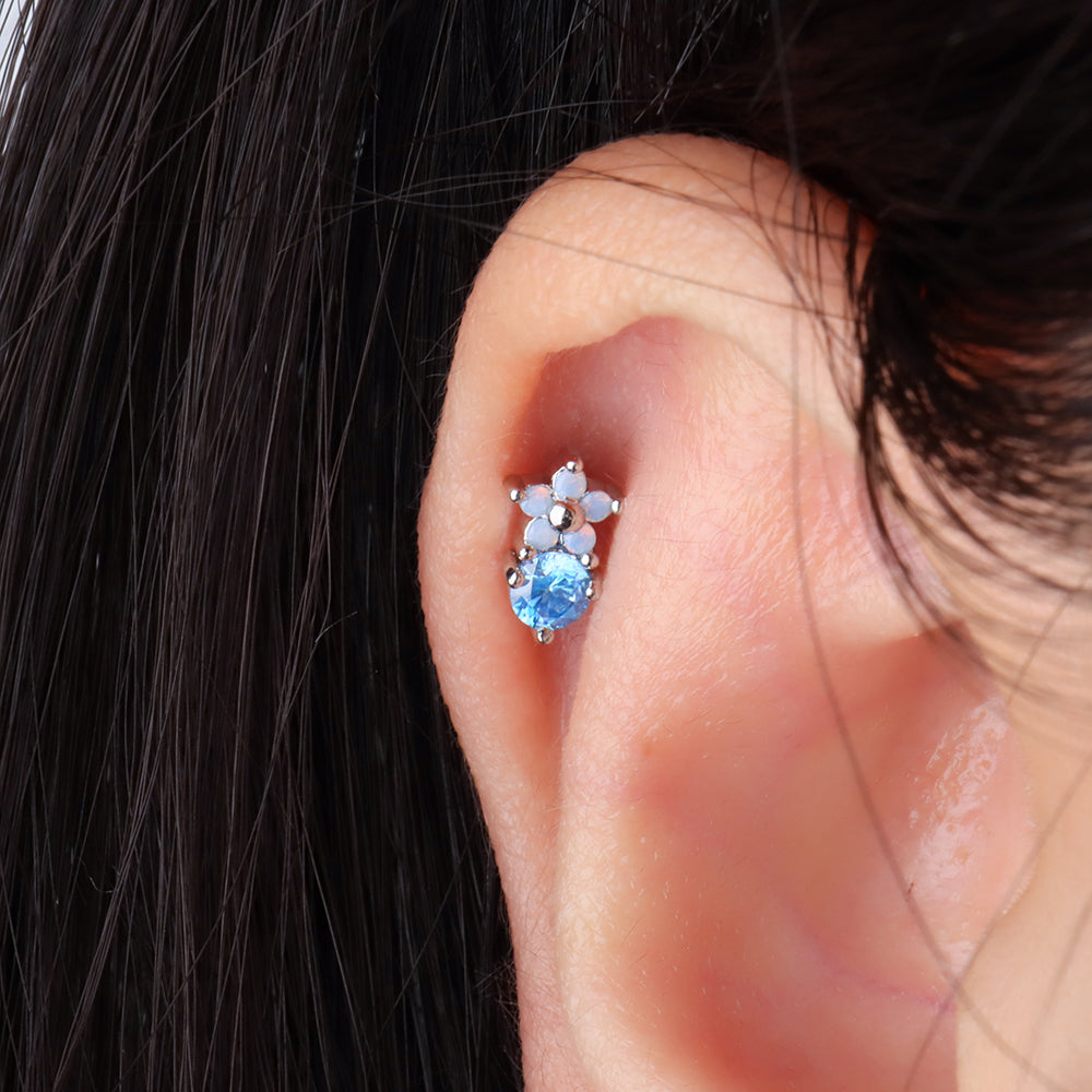 Sweet Dream Flower Stud - Stainless Steel - Upper Lobe, Helix - Oumo Jewelry
