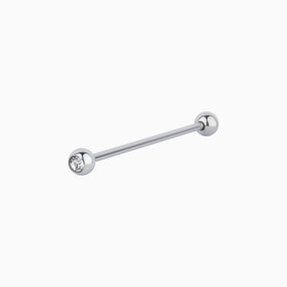 Charm Gem Industrial Barbell - OhmoJewelry