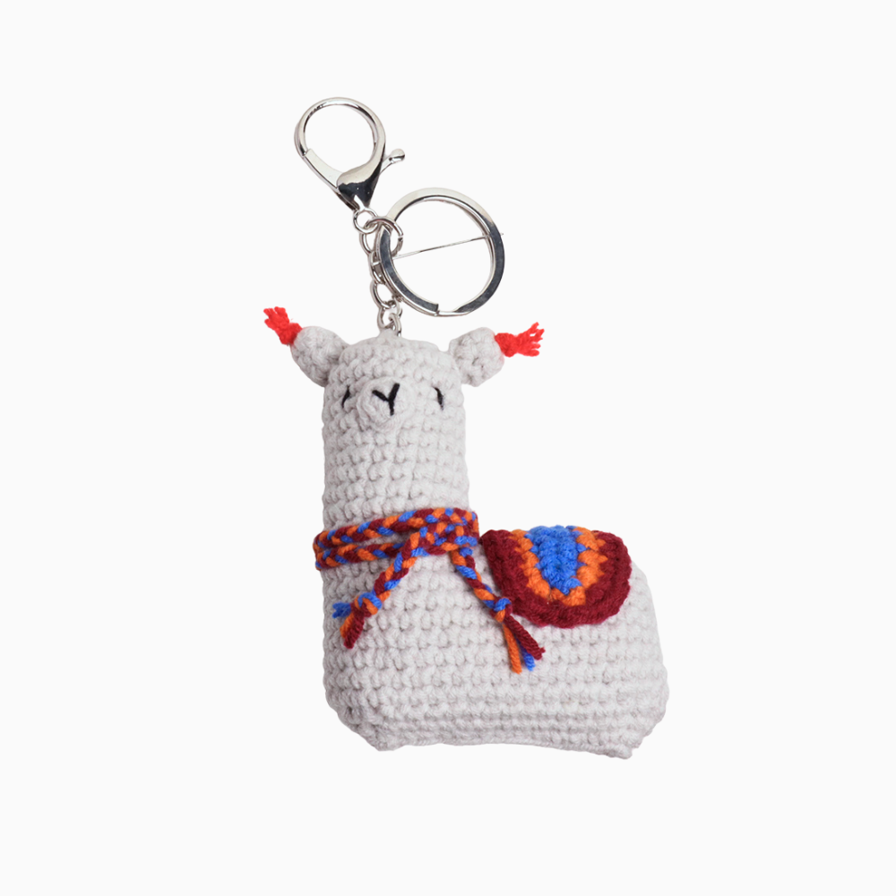 Alpaca Crochet Keychain - OhmoJewelry