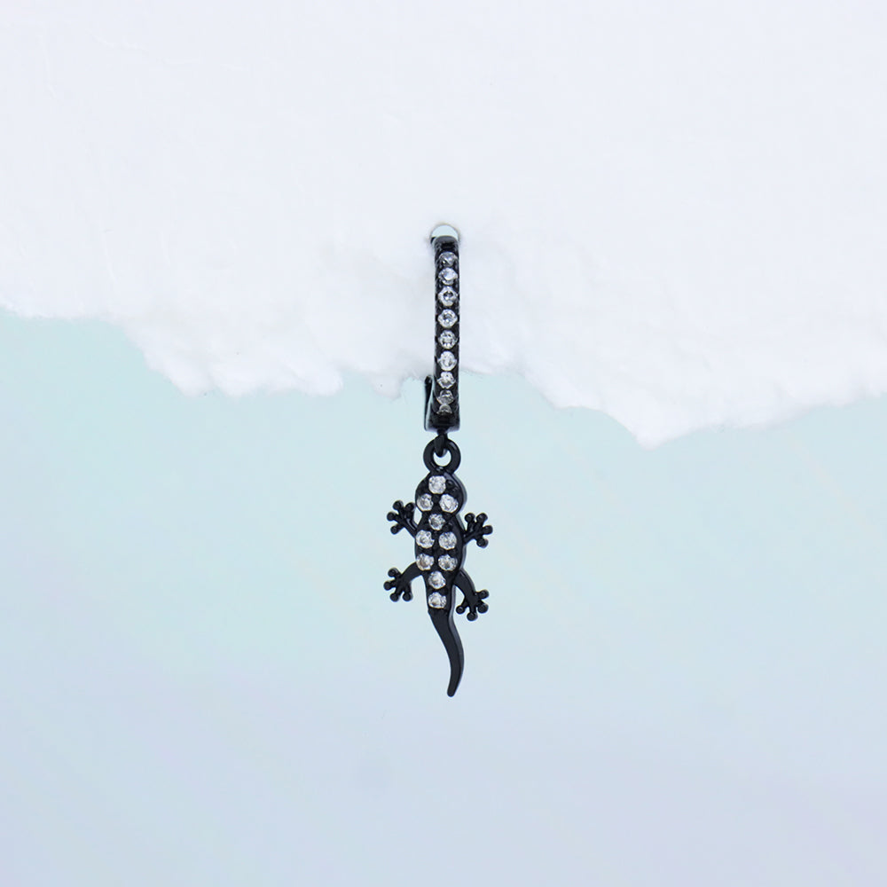 Black Gecko Drop - OhmoJewelry