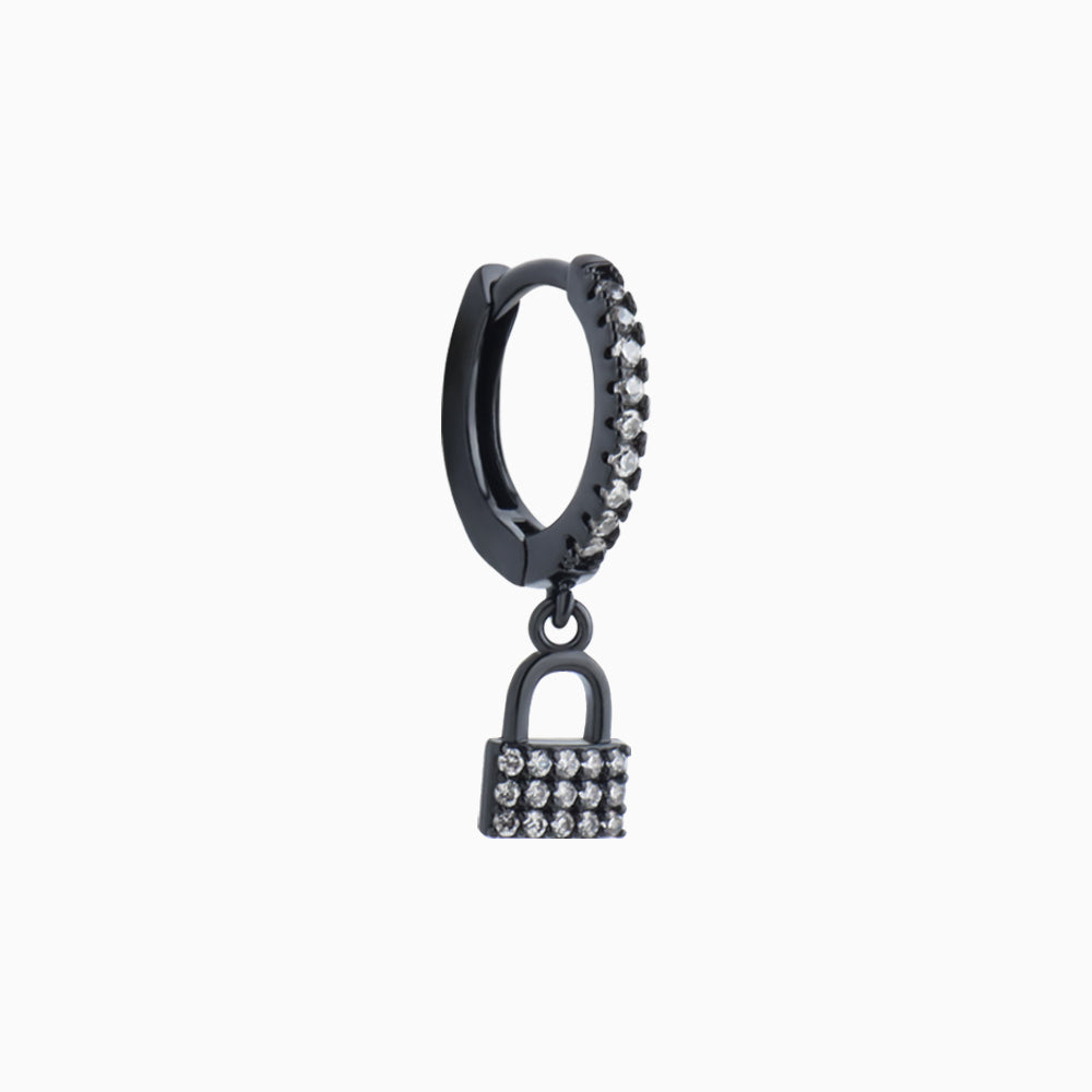 Black Lock Drop - OhmoJewelry