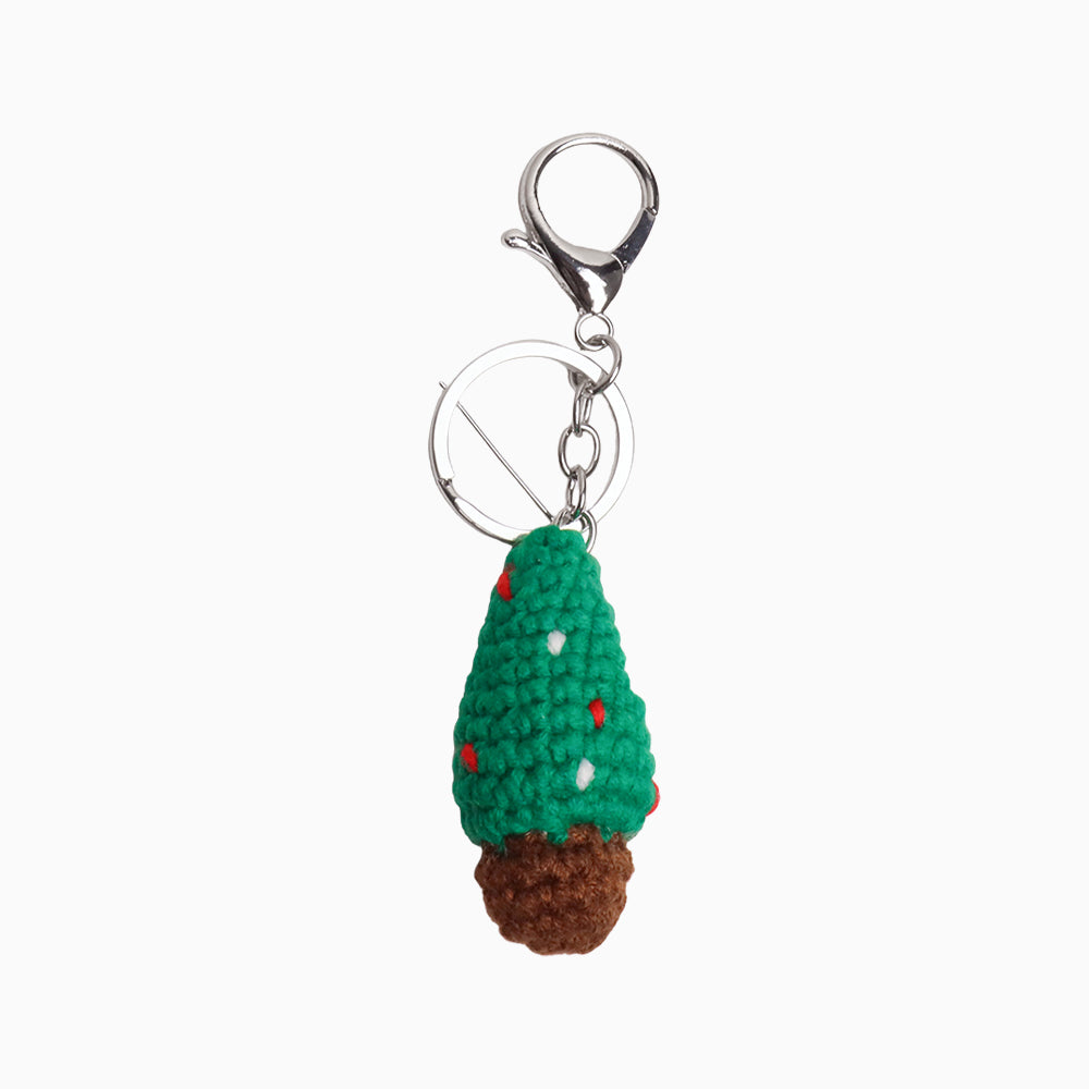 Christmas Tree Crochet Keychain - Oumo Jewelry