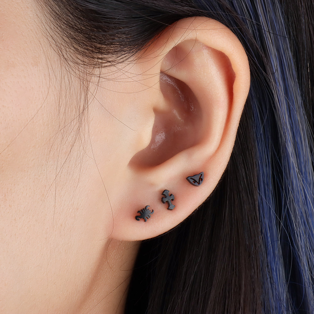 Cool Cross Stud - OhmoJewelry