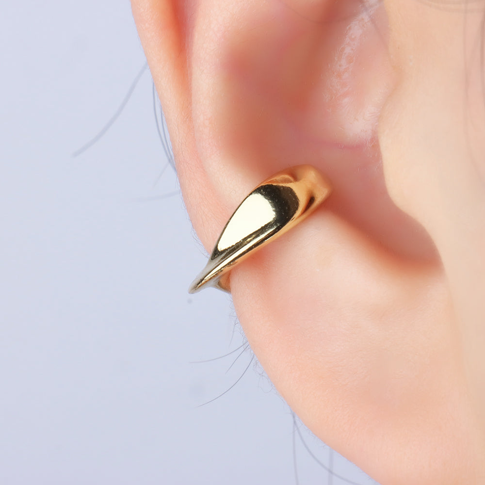 Cross Ear Cuff - Brass - Oumo Jewelry