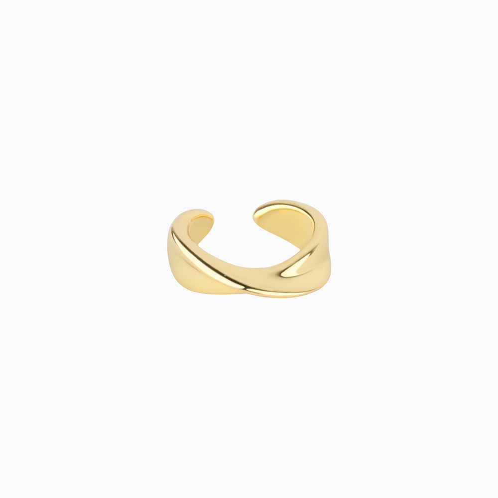 Cross Ear Cuff - Brass - Oumo Jewelry