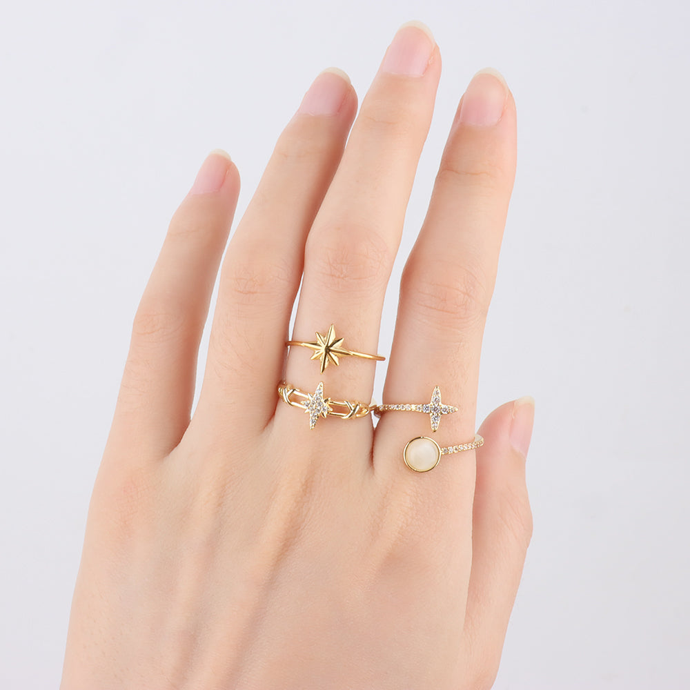 Eight-pointed Star Ring - OhmoJewelry