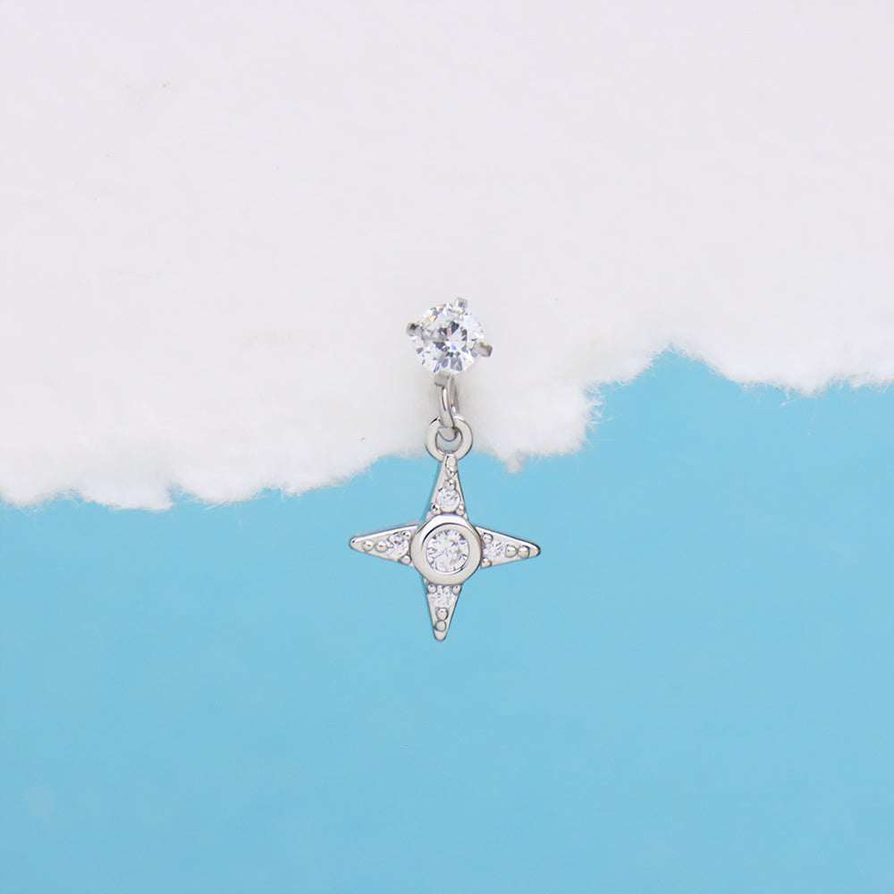 Four Pointed Star Drop - OhmoJewelry