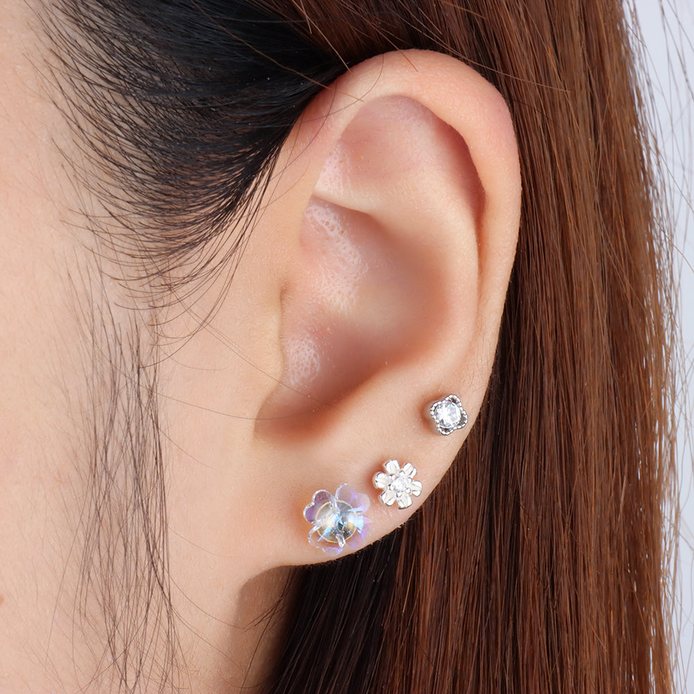 Gem Flower Stud - OhmoJewelry