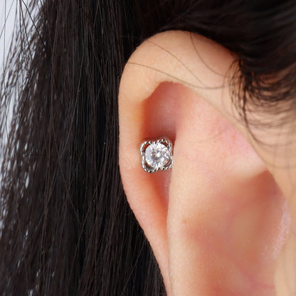 Gem Flower Stud - OhmoJewelry