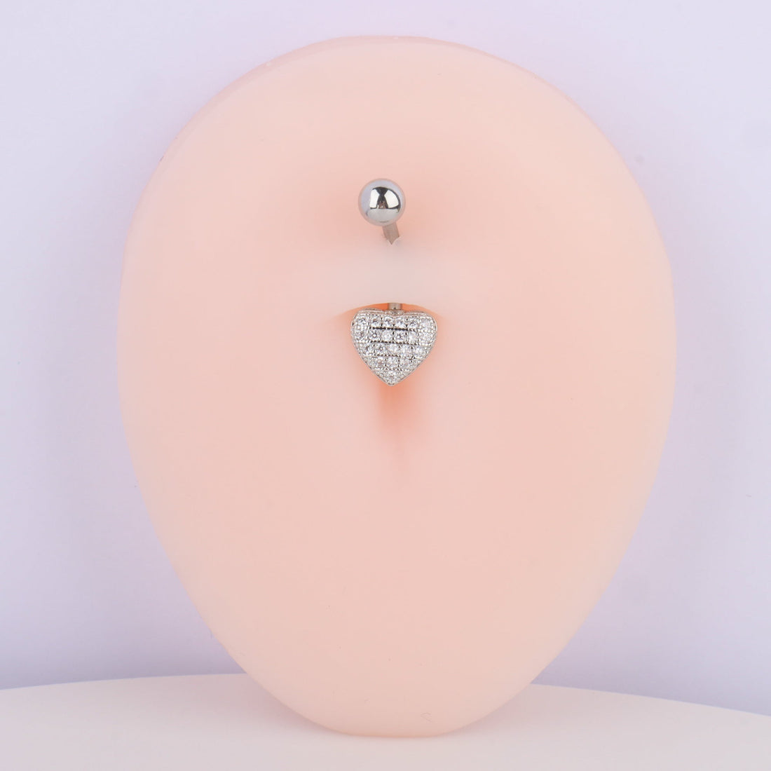 Glitter Heart Belly Ring - OhmoJewelry