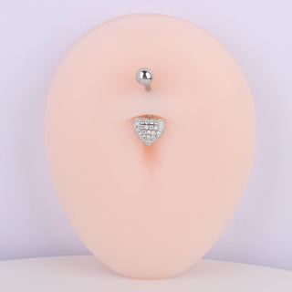 Glitter Heart Belly Ring - OhmoJewelry