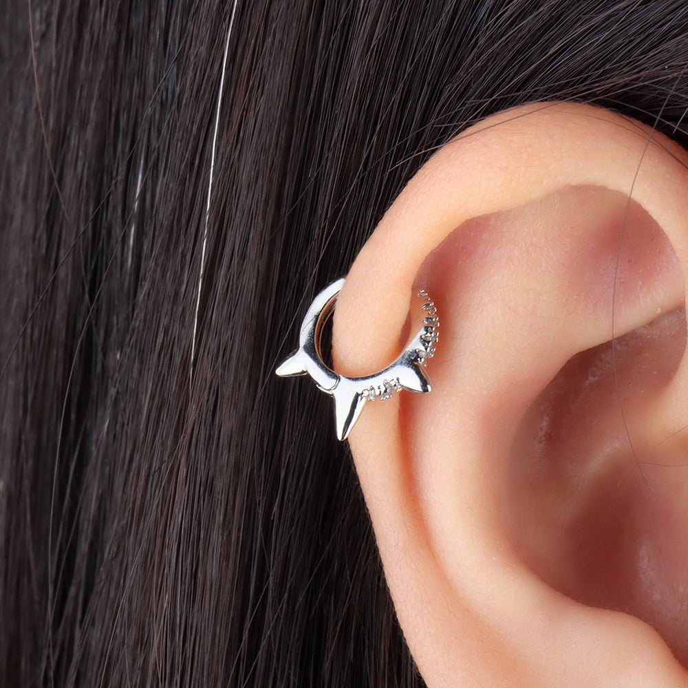 Go Wild Helix Hoop - Brass - Upper Lobe, Helix - Oumo Jewelry