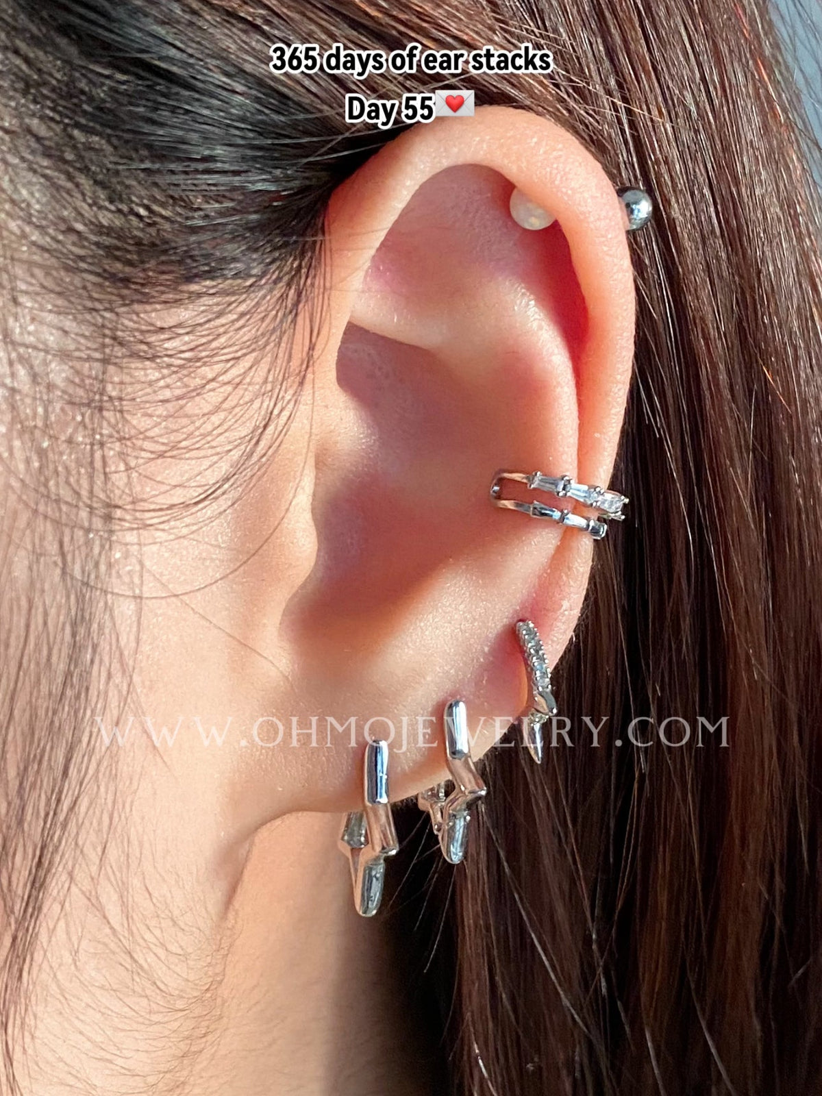Go Wild Helix Hoop - Brass - Upper Lobe, Helix - Oumo Jewelry