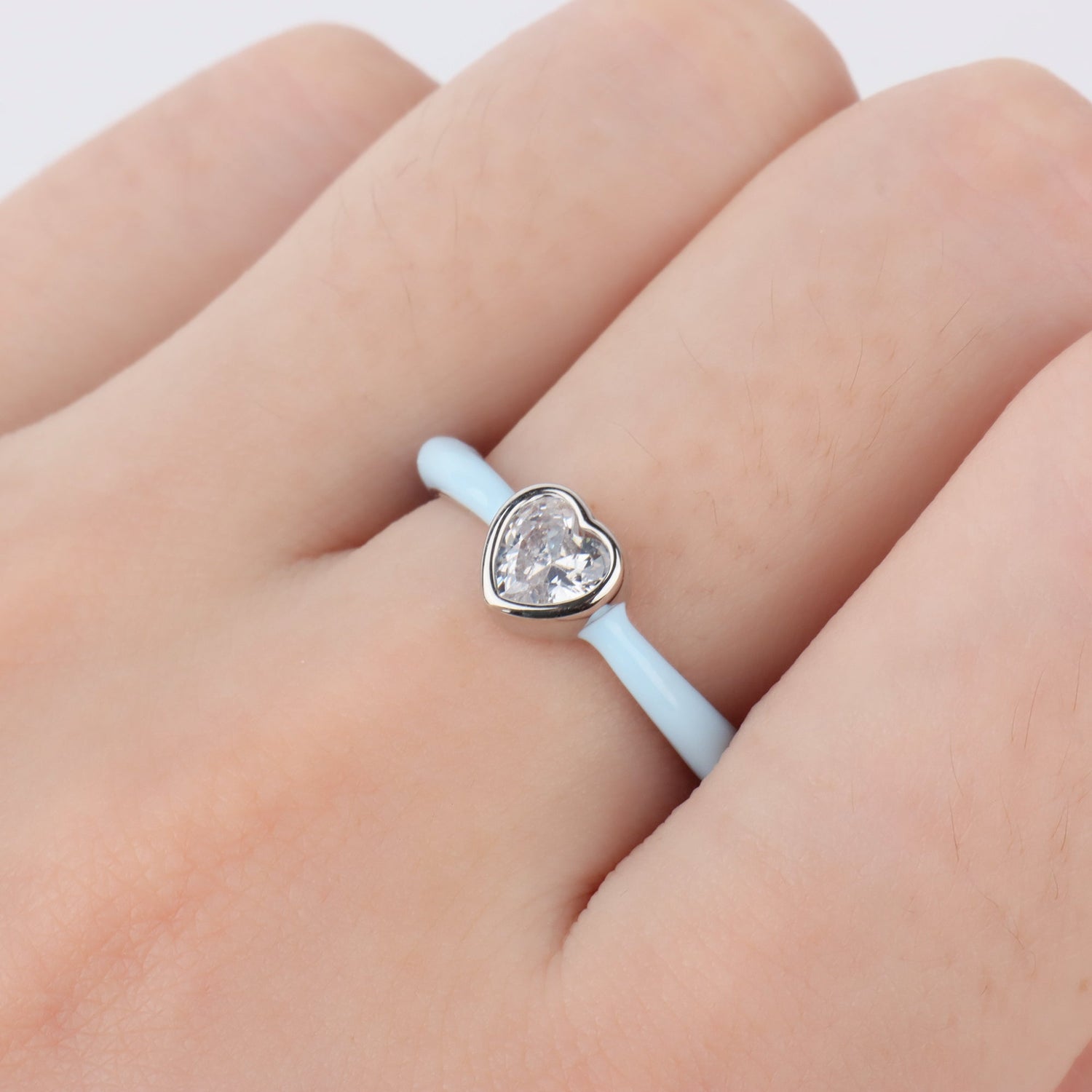 Heart Blue Ring - OhmoJewelry