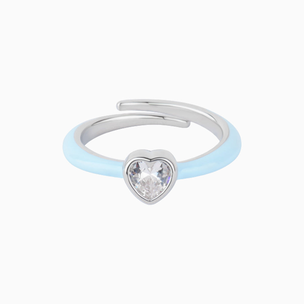 Heart Blue Ring - OhmoJewelry