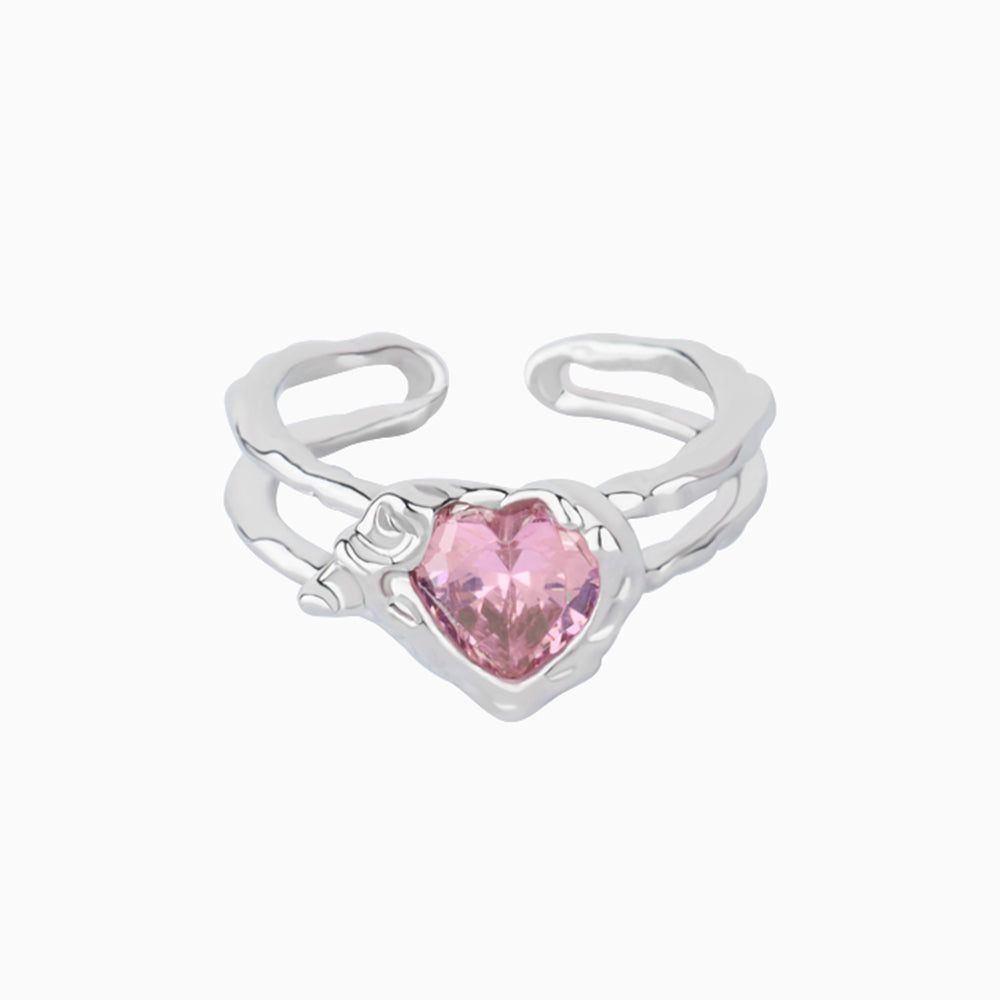 Lava Heart Ring - OhmoJewelry