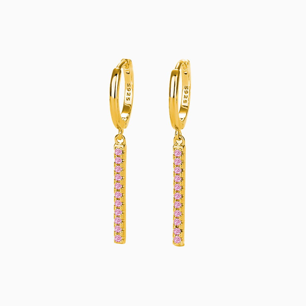 Light Pink Drop Hoops - OhmoJewelry