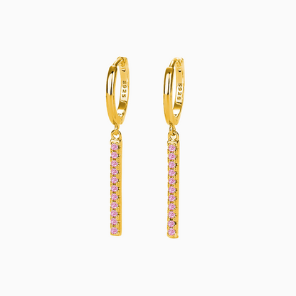 Light Pink Drop Hoops - OhmoJewelry