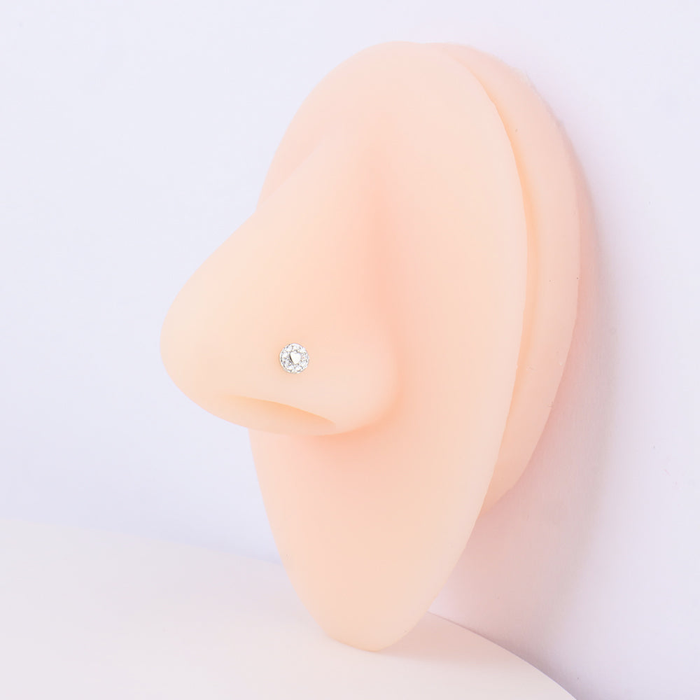 NR0082 Surround Love Nose Stud - OhmoJewelry