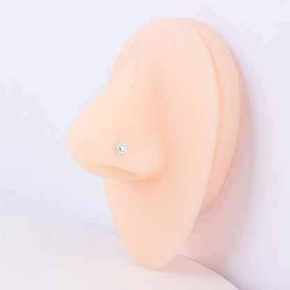 NR0082 Surround Love Nose Stud - OhmoJewelry