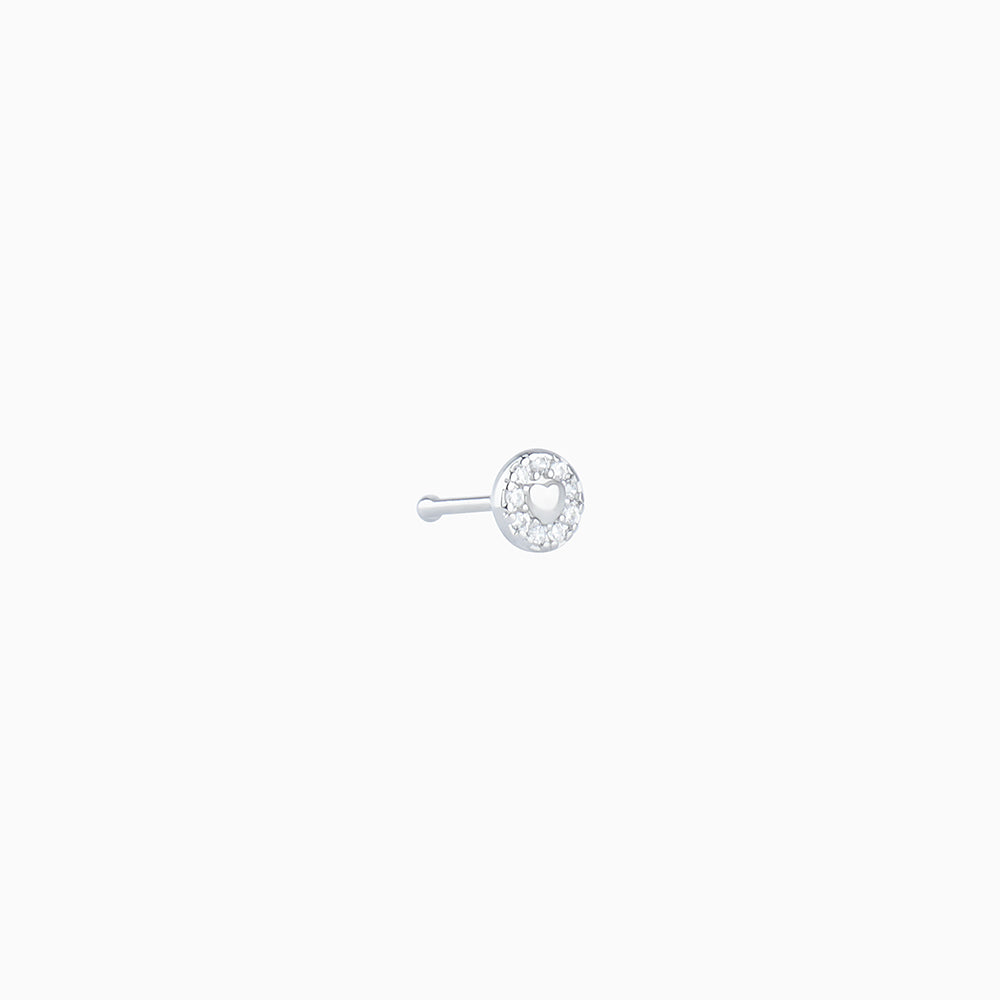 Surround Love Nose Stud - Sterling Silver 925 - Nostril - Oumo Jewelry