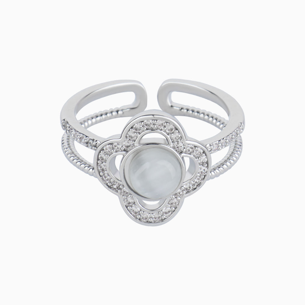 Opal Four Leaf Clover Ring - OhmoJewelry