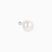 Pearl Shell Stud - Sterling Silver 999 - Upper Lobe, Helix - Oumo Jewelry