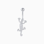 Shiny Gecko Belly Ring - Stainless Steel - Nostril - Oumo Jewelry