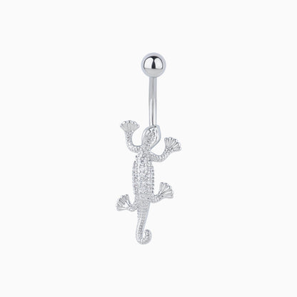 Shiny Gecko Belly Ring - OhmoJewelry