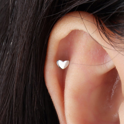 Simple Love Stud - OhmoJewelry