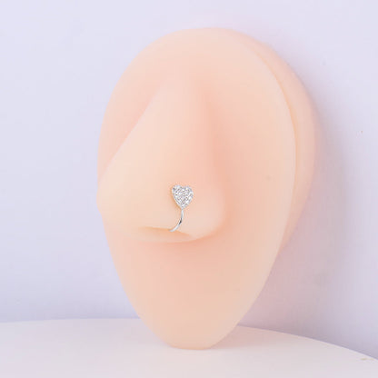 Sparkling Heart Nose Cuff - OhmoJewelry