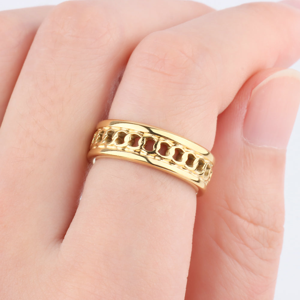 Sturdy Chain Ring - OhmoJewelry