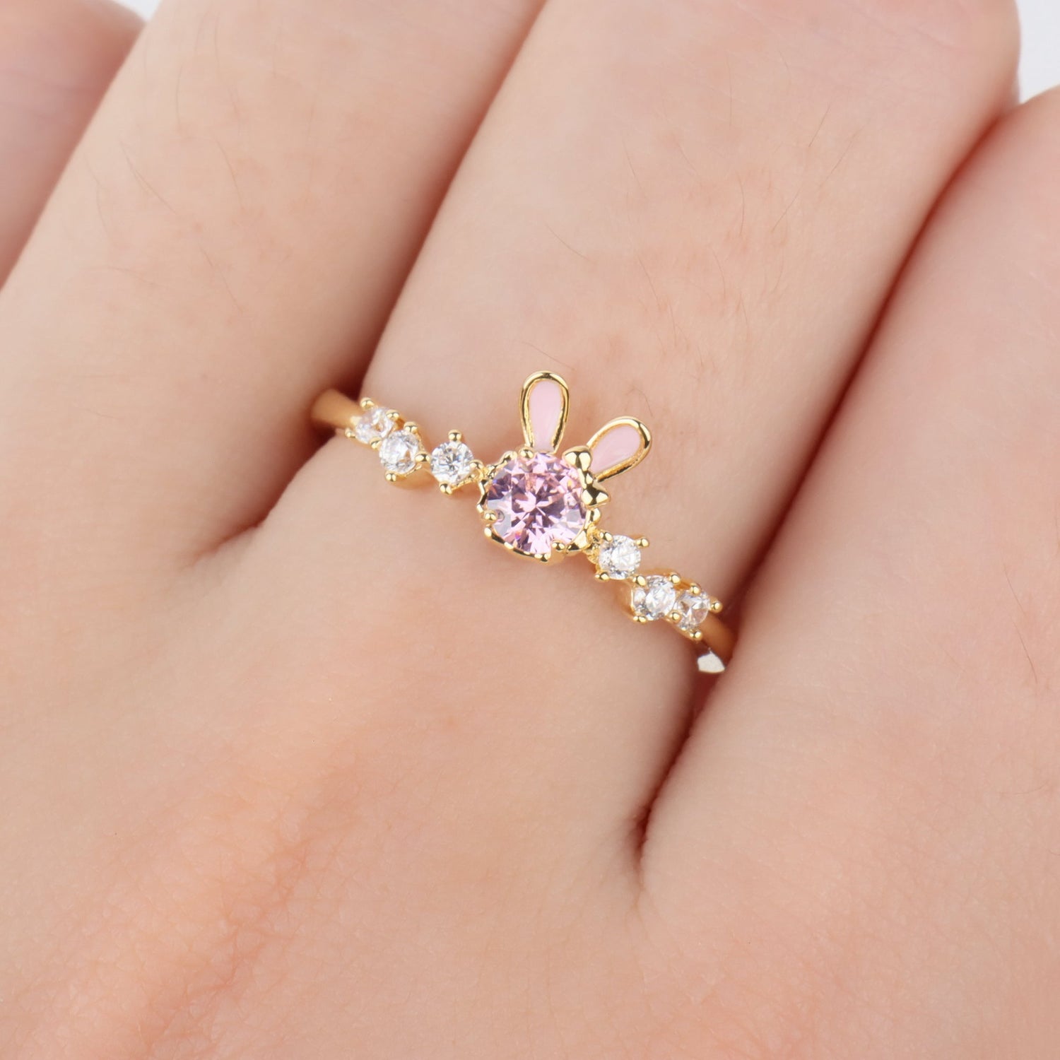 Sweet Rabbit Head Ring - OhmoJewelry