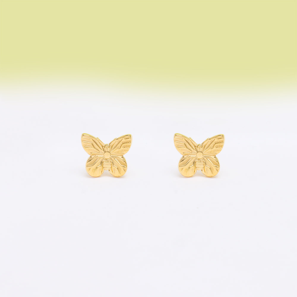Vintage Butterfly Studs - Stainless Steel - Oumo Jewelry