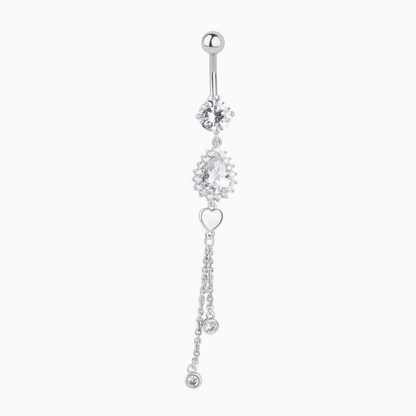 Water Drop Love Belly Ring - OhmoJewelry