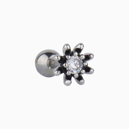 🖤Black Flower Stud - OhmoJewelry