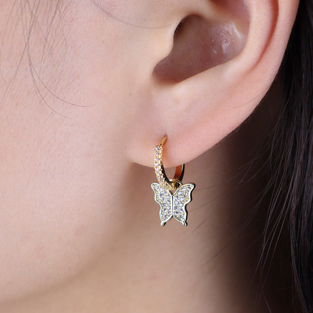 Butterfly Hoop Earring - OhmoJewelry