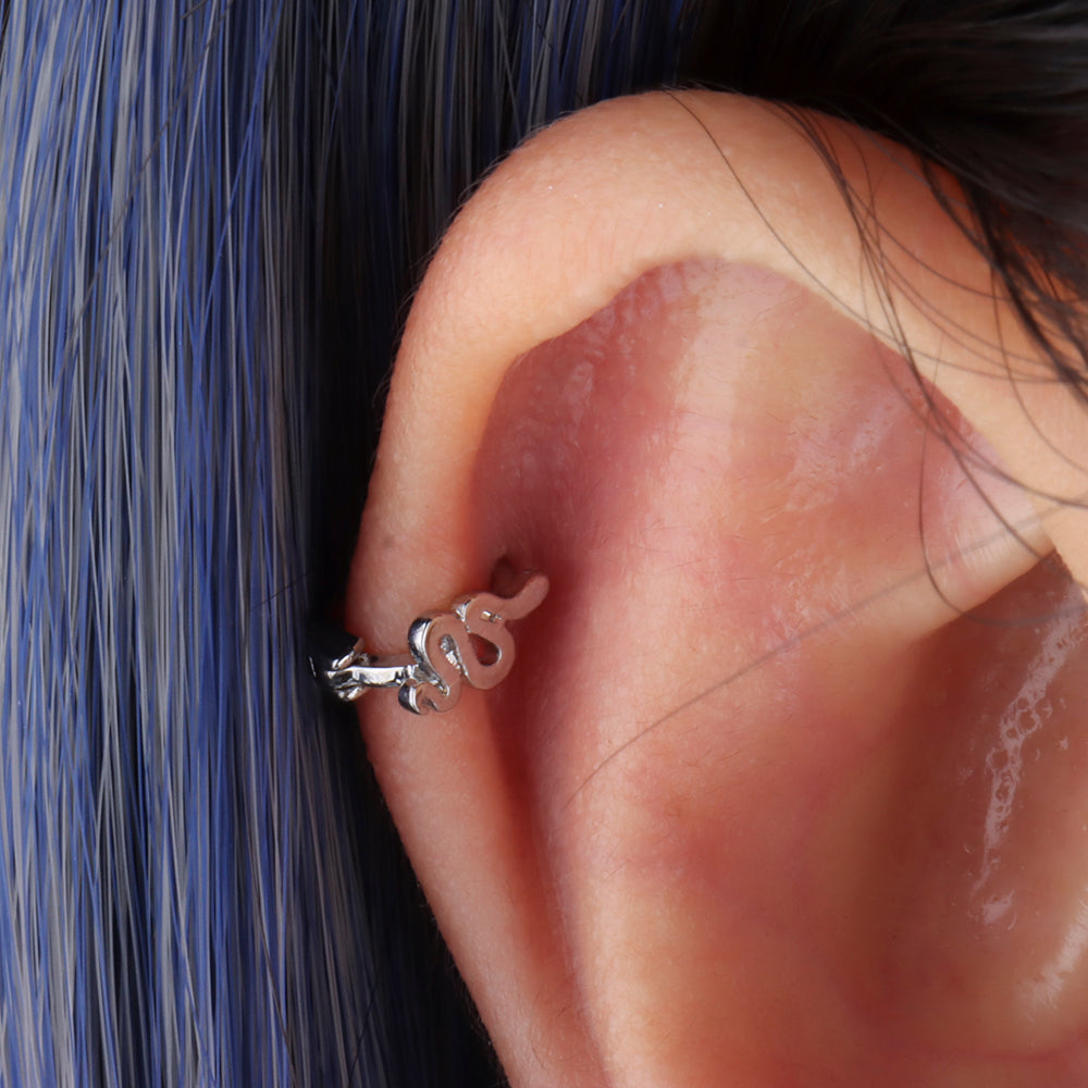 Dainty Snake Hoop Helix - Stainless Steel - Helix - Oumo Jewelry