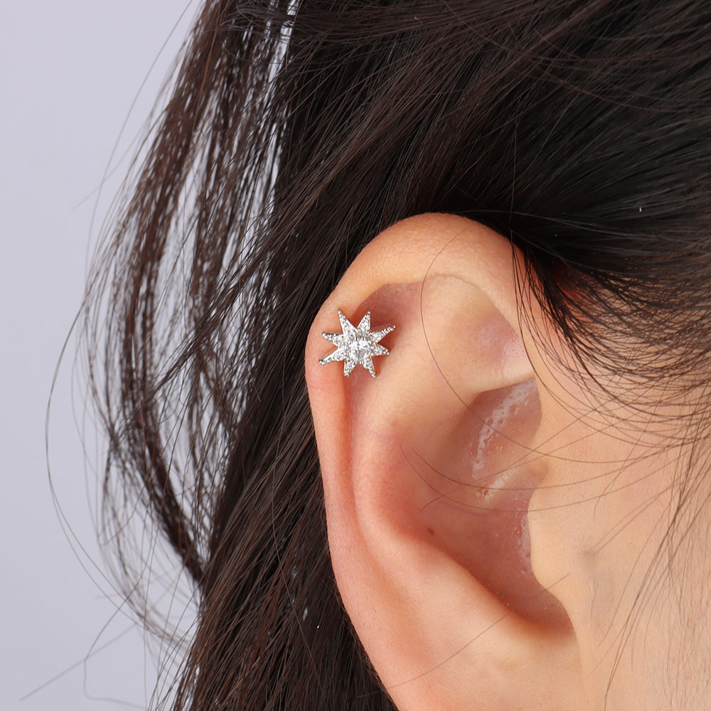 Eight-pointed Star Stud - OhmoJewelry