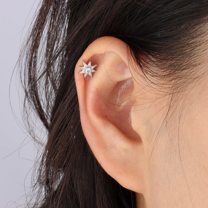 Eight-pointed Star Stud - OhmoJewelry