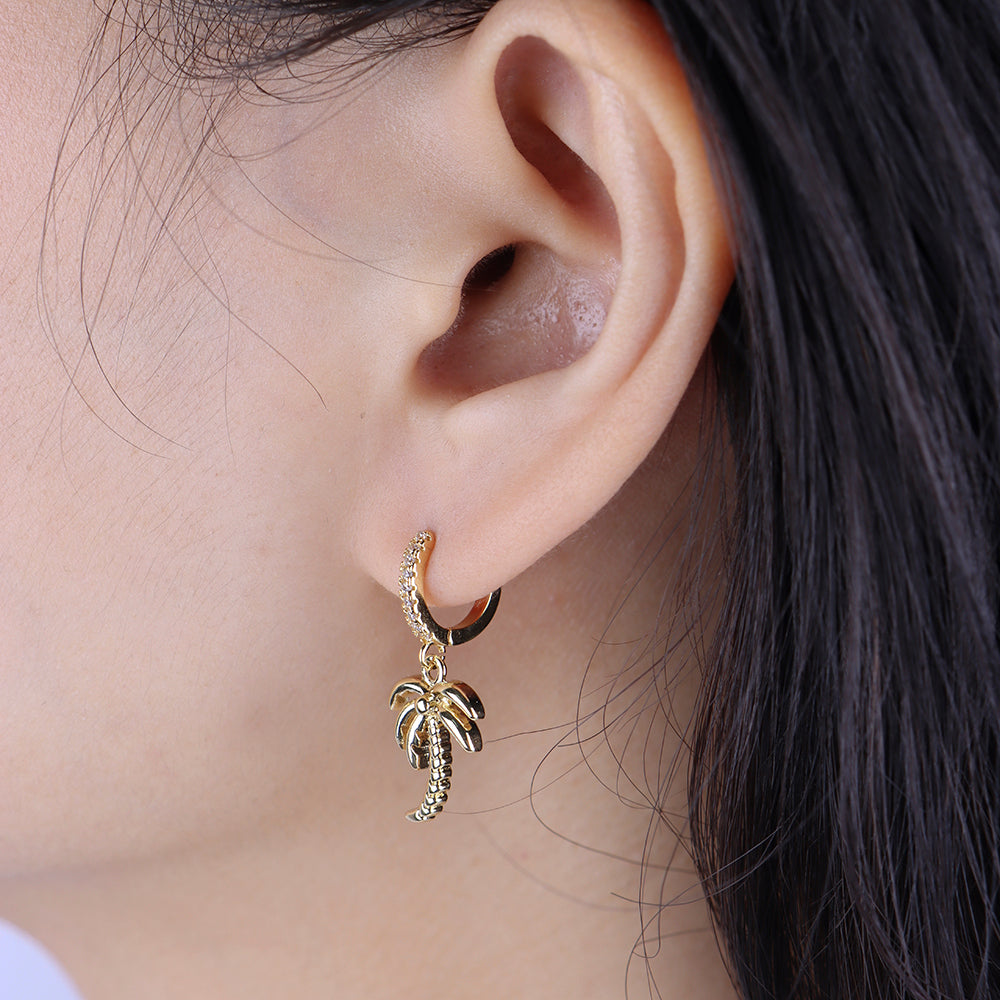 Palm Tree Earring - OhmoJewelry