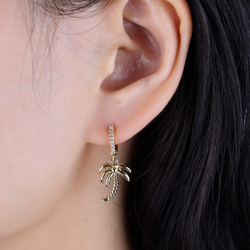 Palm Tree Earring - OhmoJewelry