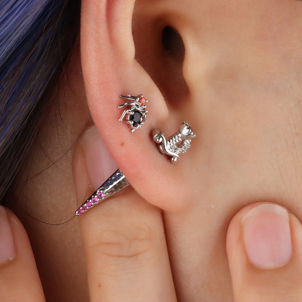 Power Sword Stud - Stainless Steel - Upper Lobe - Oumo Jewelry