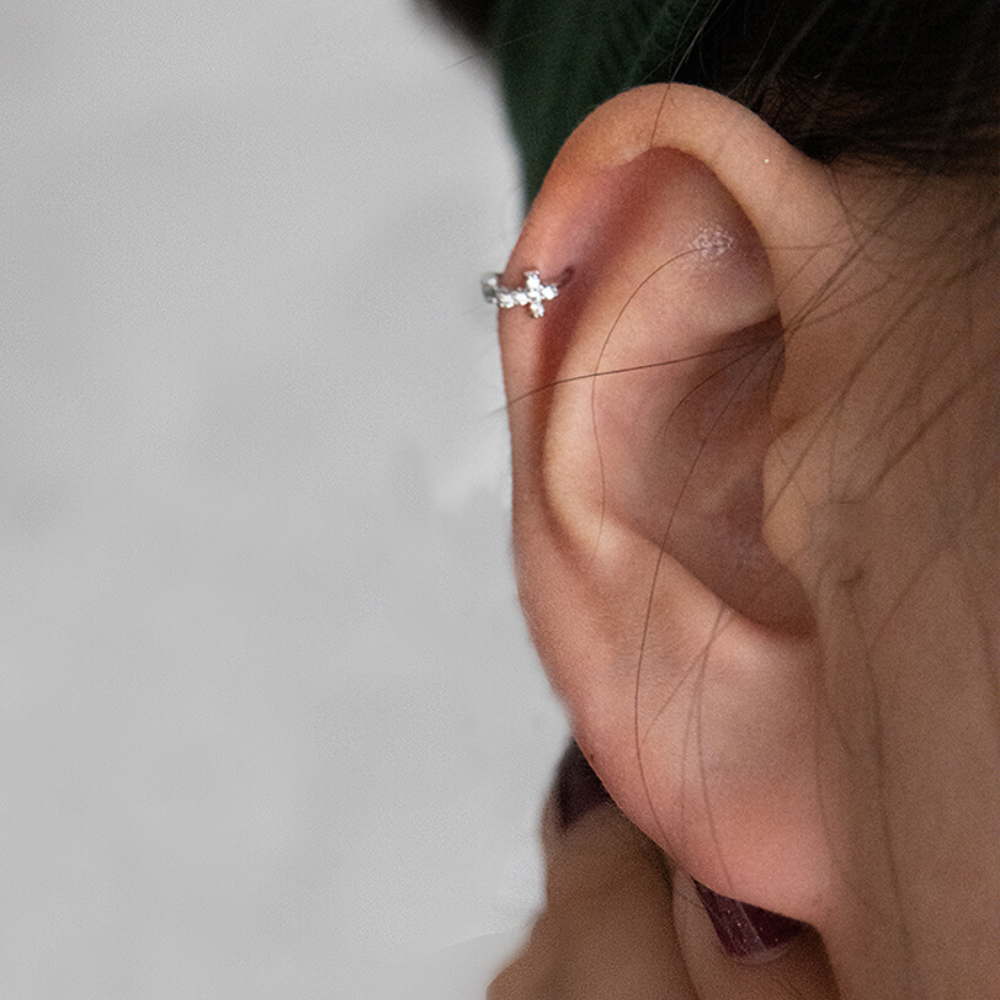 Cross Helix - Stainless Steel - Helix - Oumo Jewelry