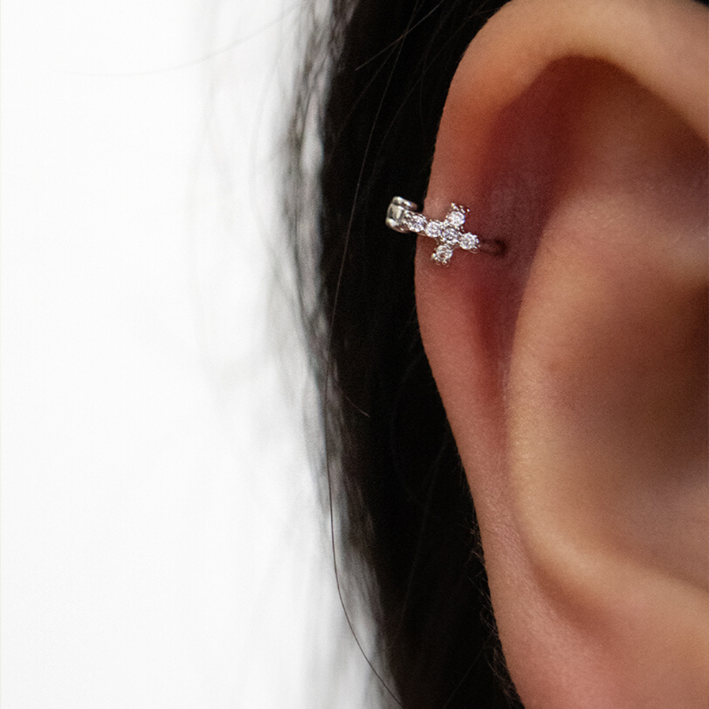 Cross Helix - Stainless Steel - Helix - Oumo Jewelry
